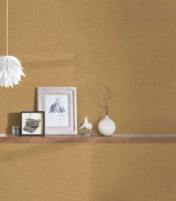 Medusa Linen Coordinate Wallpaper - Yellow - Versace 4