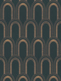 Metallic Arches Wallpaper - Black