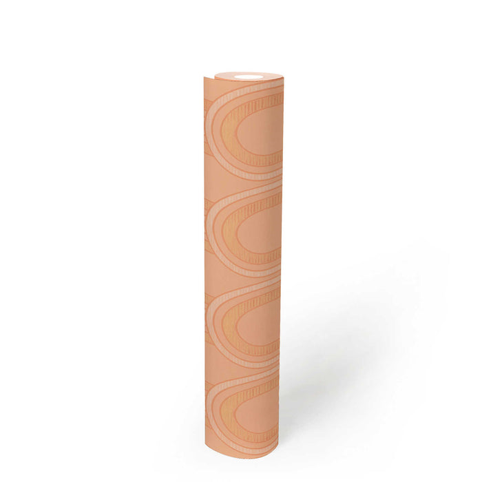 Metallic Arches Wallpaper - Orange