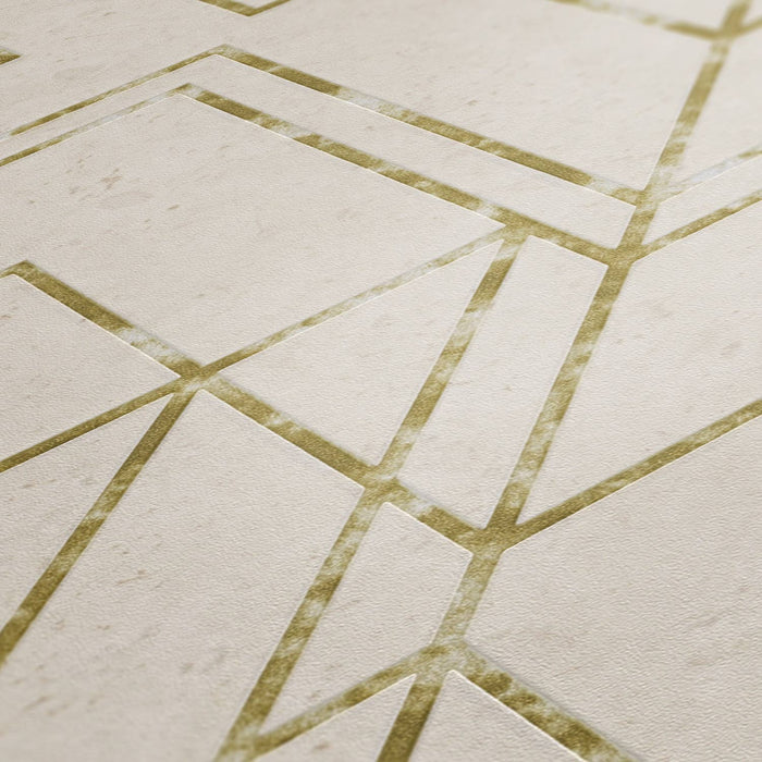 Metallic Graphics - Gold - Cream