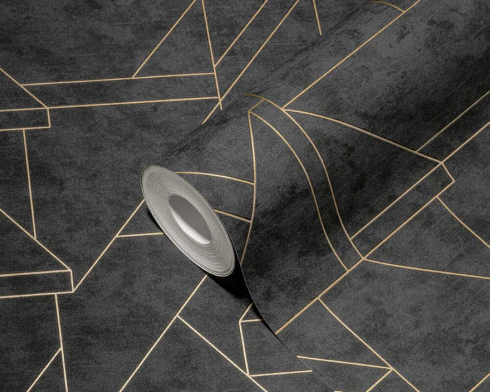 Metro Deco Lines (Metropolitan Stories 3 Collection) - Black/Gold