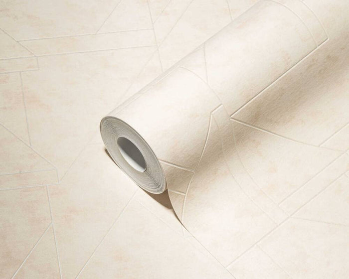 Metro Deco Lines (Metropolitan Stories 3 Collection) - Cream/White