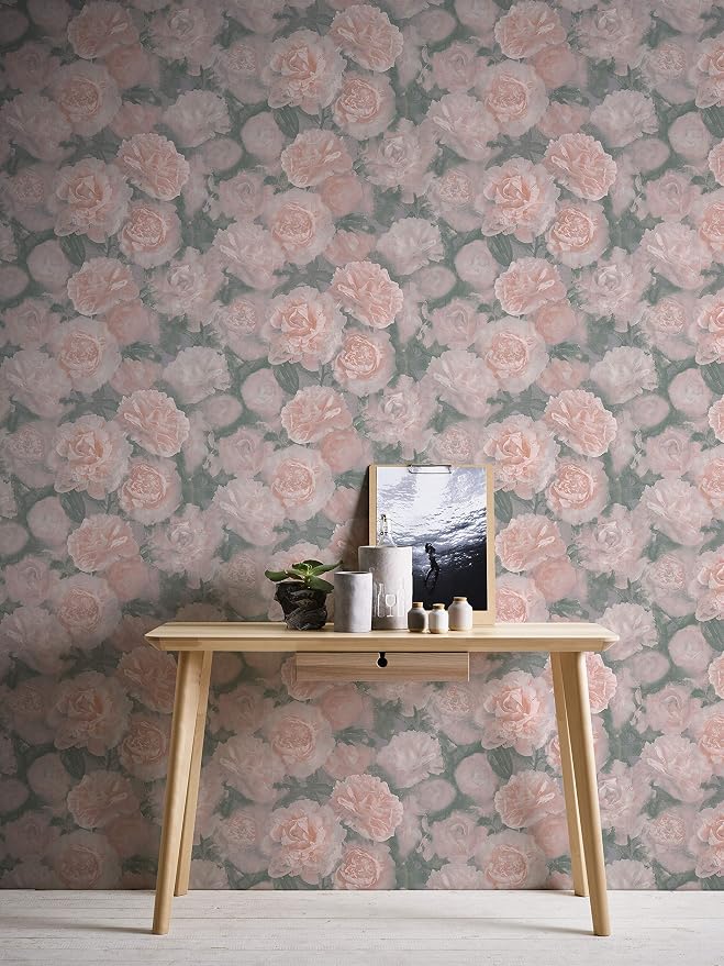 Mia Floral Wallpaper - Pink - WIDE - Arriving Jan 2027