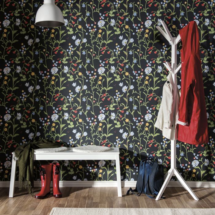 Midsommar Wallpaper - Black - Discontinuing
