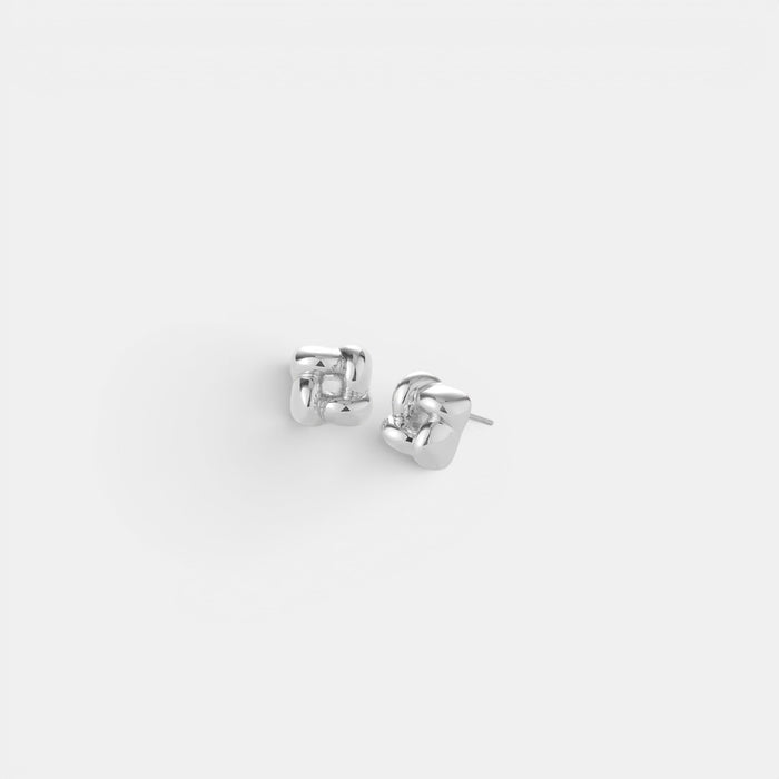 Mini Woven Square Earrings