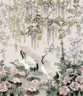 Mizu Crane Curtain Fabric - Extra Wide NZ-Curtain Fabric