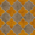 Moroccan Tile Wallpaper - Mustard/Grey - Discontinuing