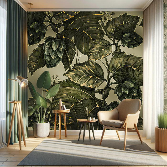 Motueka Hops - Custom Sized Wallpaper Mural (per m2)