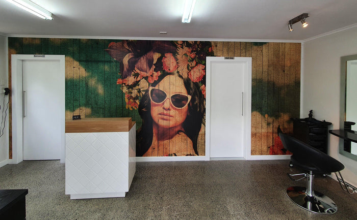 Havana Mural at Zash Hair - Waitakere Rd Auckland