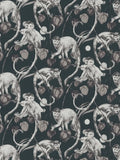 Mystery Monkey Vinyl Wallpaper - Ebony