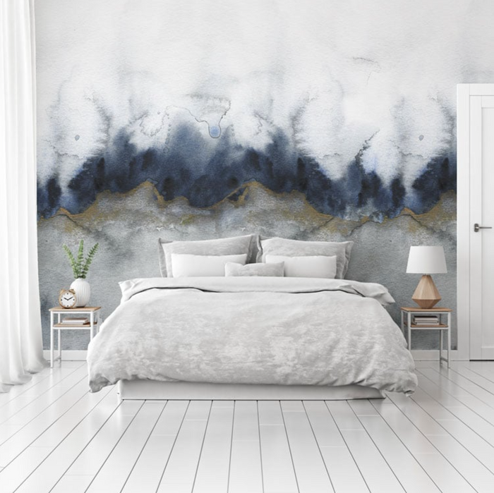 Mystic - Custom Sized Wallpaper Mural (per m2) - Grey