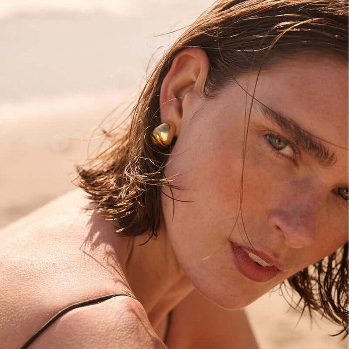 Nelle Hoop Earrings Gold