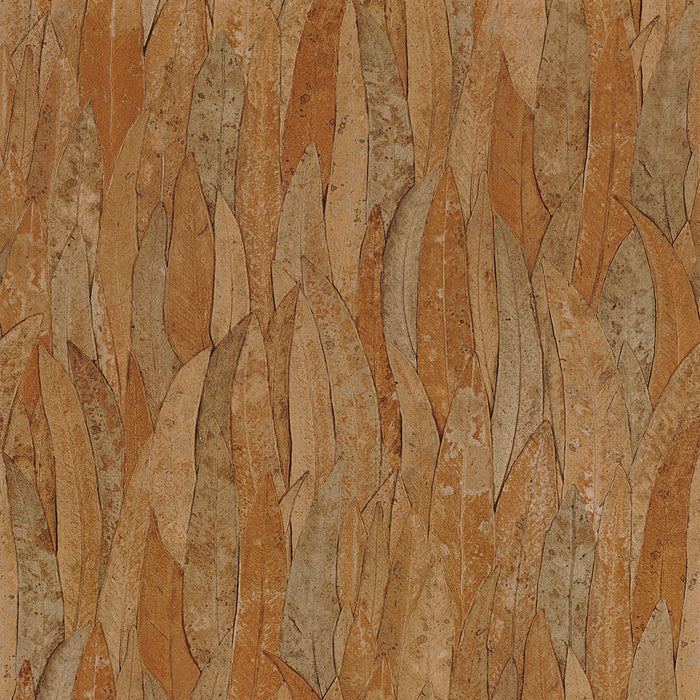 Neluwa Textured Leaves Wallpaper - Red