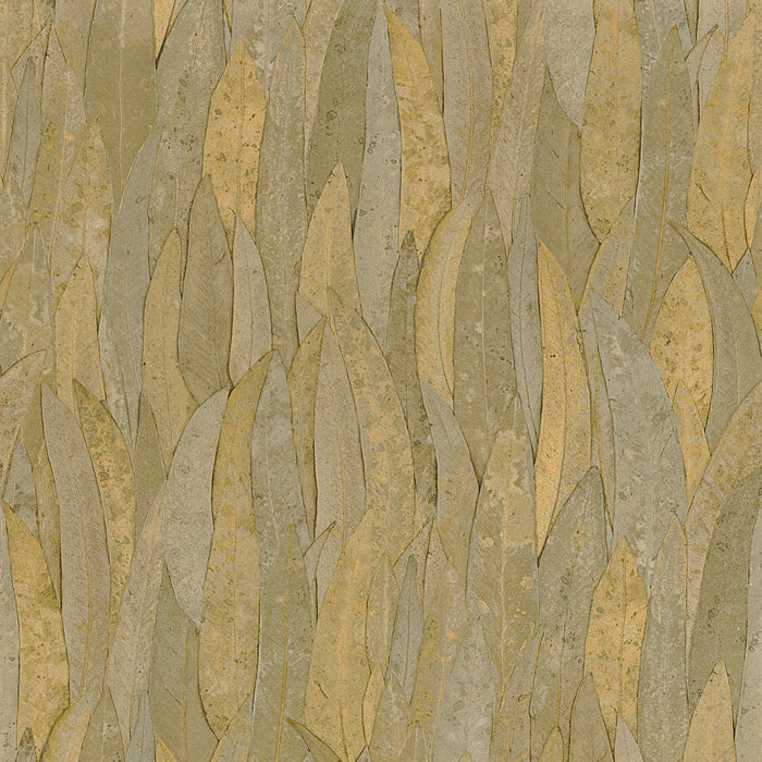 Neluwa Textured Leaves Wallpaper - Sage