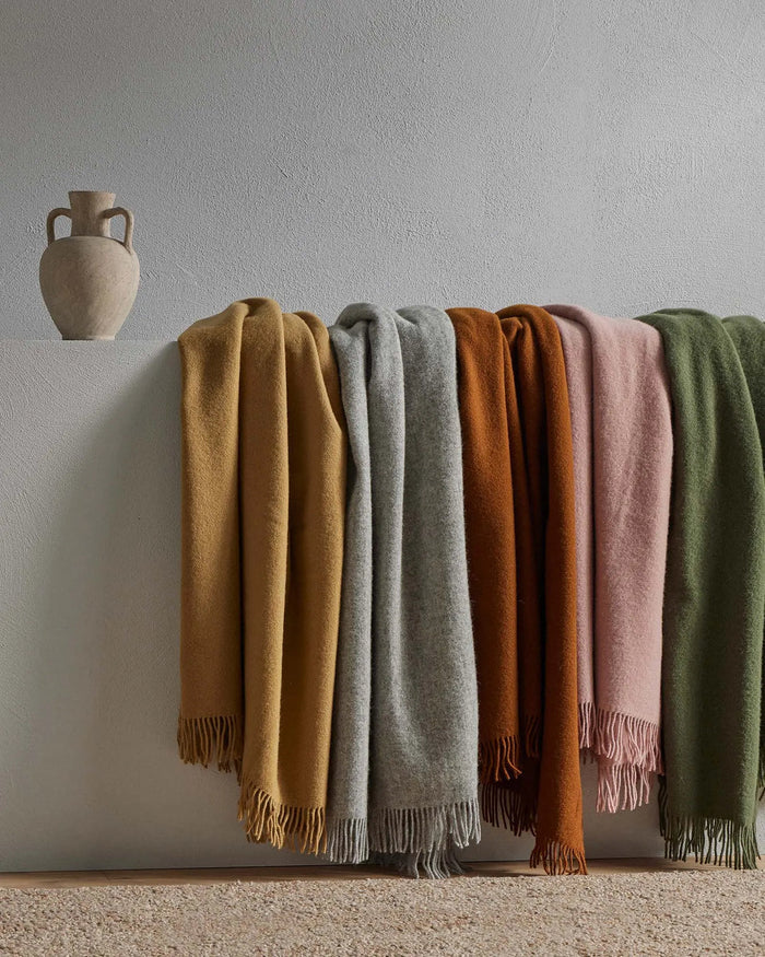 Nevis Lambswool Throw - 14 Colours