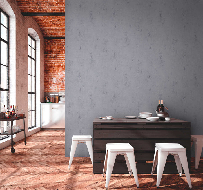 New York Plaster Wallpaper - Dark Grey - Last 3 Rolls