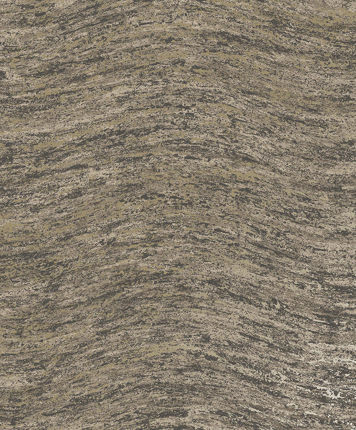 Nexus - Distressed Metallic Wave Wallpaper - Charcoal - LAST ROLL