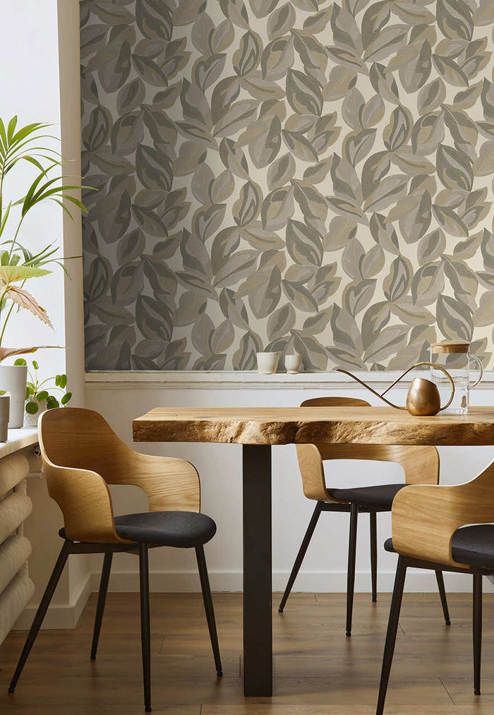 Nicolai Leaf Wallpaper - Beige