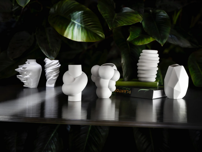 Node Vase - 14cm Matt White