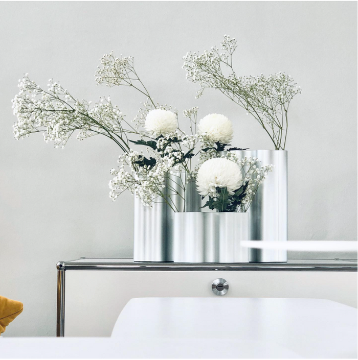 Nuage Vase - medium light silver