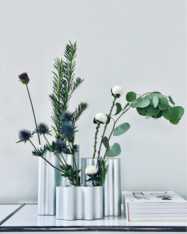 Nuage Vase - medium light silver