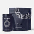 Shop Rescue Spa Nutrafol Men hair growth supplement set including one bottle and two refill pouches in dark blue