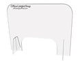 Office Logix Shop plexiglass desk shield divider with cutout, clear desktop partition