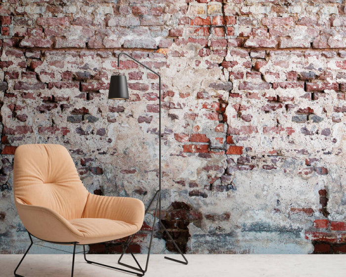 Old Red Brick Wall Mural