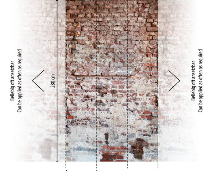 Old Red Brick Wall Mural