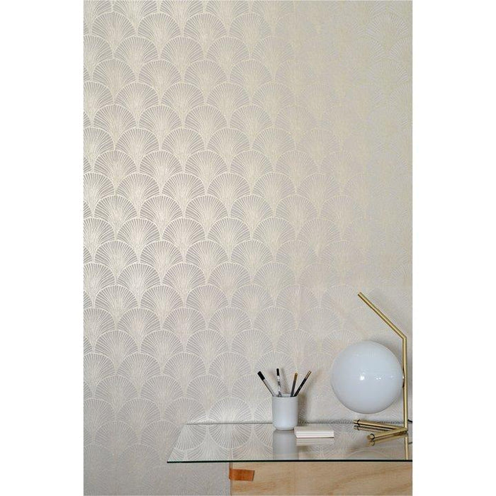 Orchid Scales Wallpaper - Cloudy White