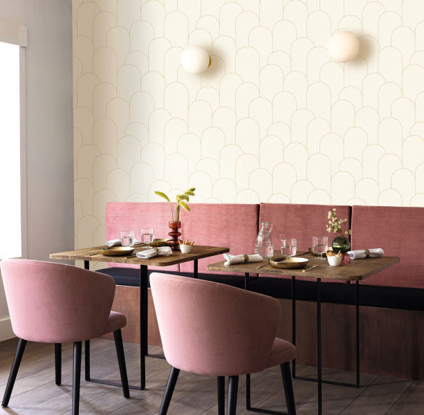 Ornament Wallpaper - Blanc dore