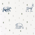 Our Planet Grizzly Bears Wallpaper - White Blue
