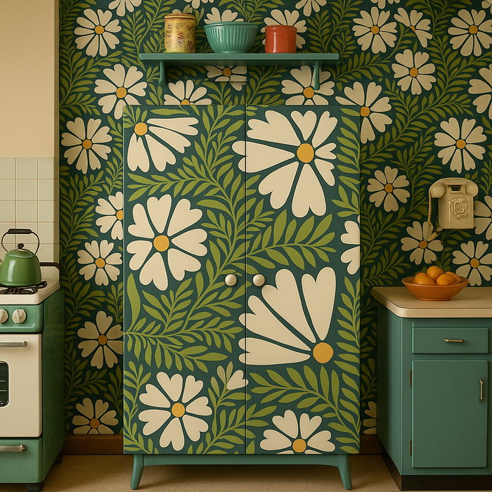 Ox Eye Daisy Custom Sized Wallpaper Mural (per m2)