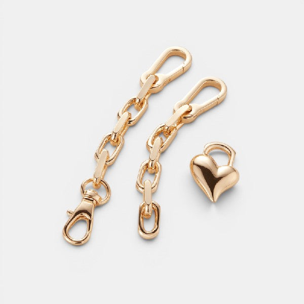 Padlock Heart Chain Bracelet Gold