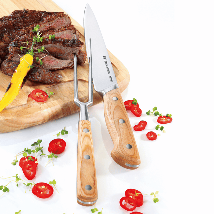 Pakka Wood Carving Knife and Fork Set