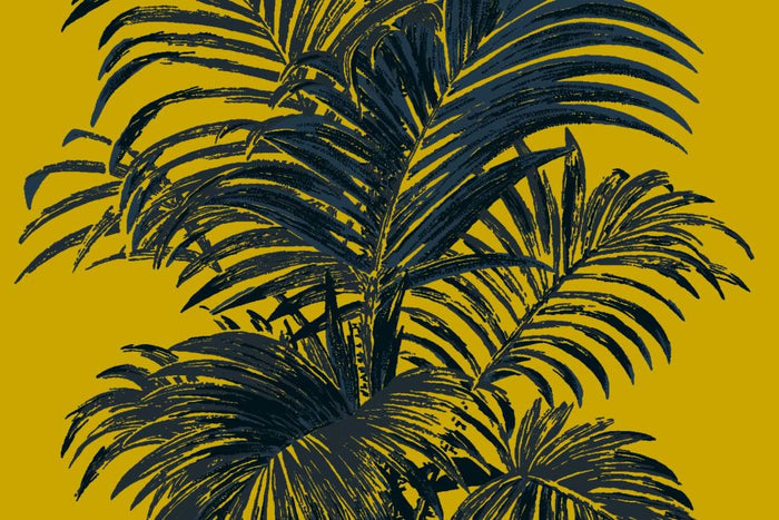 Palm - Florence Broadhurst Fabric - Mustard