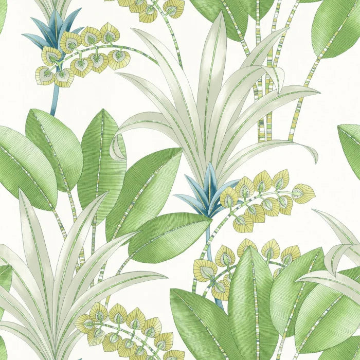Palma Wallpaper - White/Green