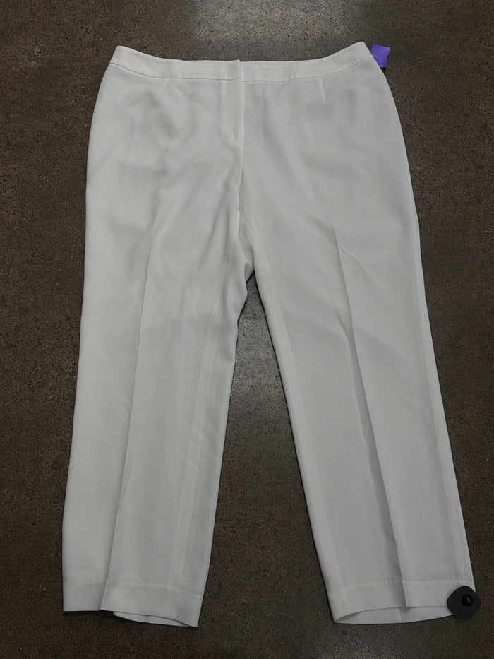Pants Designer By Lafayette 148 In Cream, Size:18