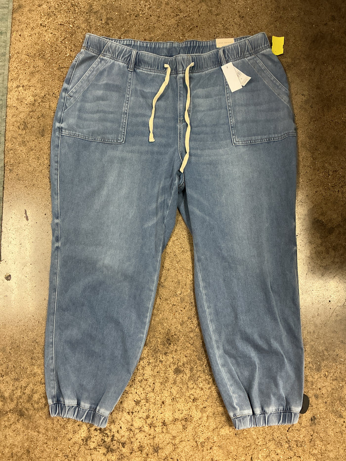 Pants Joggers By Lane Bryant In Blue Denim, Size:22