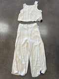 Pants Set 2Pc By Clothes Mentor In Cream, Size:M