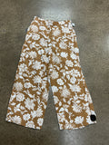 Pants Wide Leg By Loft In Brown & Cream, Size:S