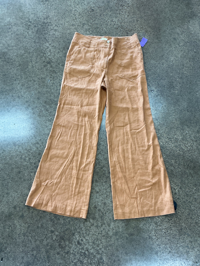 Pants Wide Leg By Maeve In Tan, Size:16