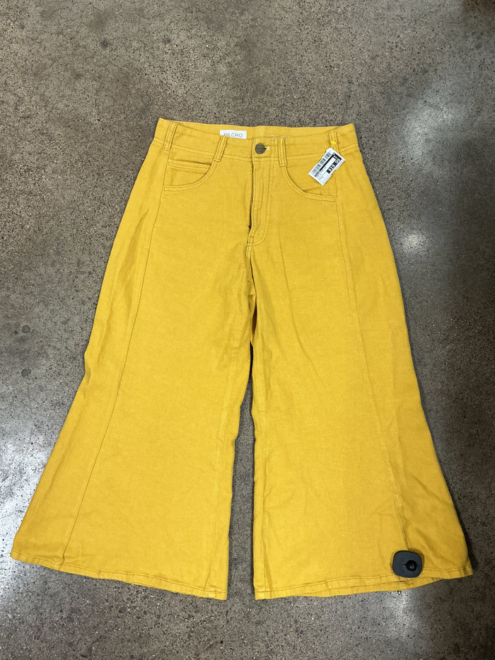 Pants Wide Leg By Pilcro In Yellow, Size:2