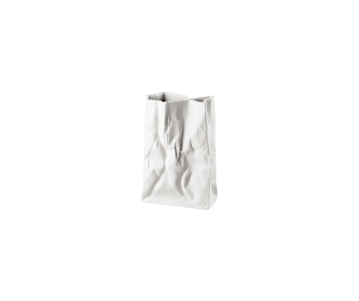 Paper Bag Vase - white 18cm