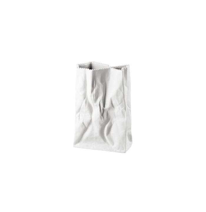 Paper Bag Vase - white 18cm