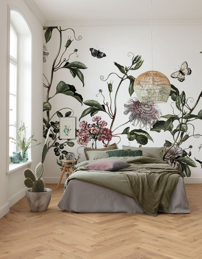 Paradis de Papillons - Custom Sized Wallpaper Mural (per m2)