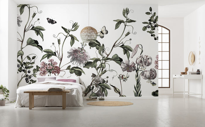 Paradis de Papillons - Custom Sized Wallpaper Mural (per m2)