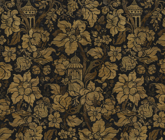 Paradis Noir Wallpaper Mural (per M2)