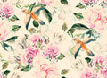 Paradise - Custom Sized Wallpaper Mural (per m2) - Pink/White