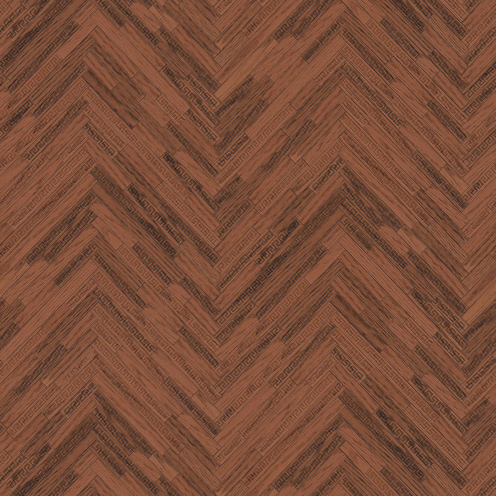 Versace Parquet Wallpaper - Brown/Copper